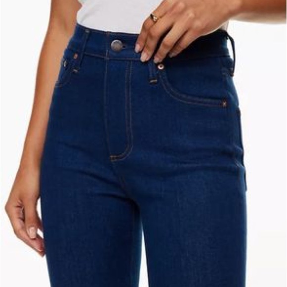 ARITZIA Denim Forum The Lola High Rise Skinny dark Wash NWOT - Picture 3 of 14